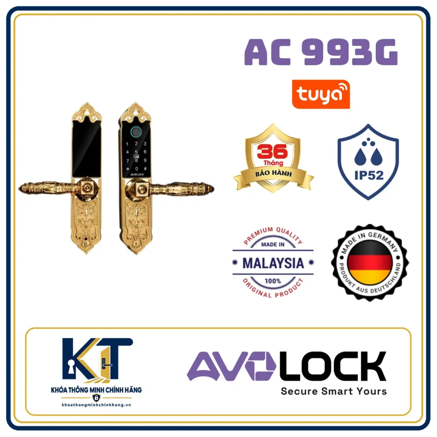 Khóa cửa gỗ tân cổ điển Avo Lock AC-993G